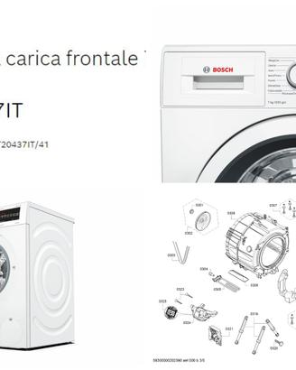 Ricambi originali Bosch Lavatrice serie 6 WAT20437