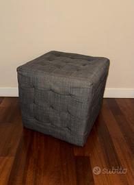 Pouf in cotone grigio