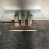 Tavolino salotto con piano in vetro come da foto