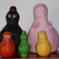 Barbapapà Fabianplastica anni 70 Famiglia in gomma