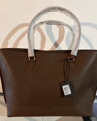 Borsa Pinko Shopper in pelle Marrone - Nuova