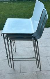 Sgabelli bianchi alti