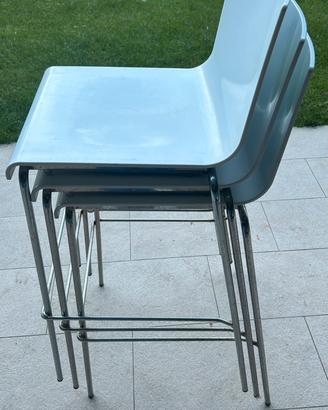 Sgabelli bianchi alti