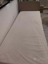 letto singolo con rete e materasso