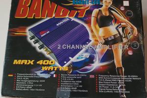 amplificatore bandit 400 2 canali per auto 