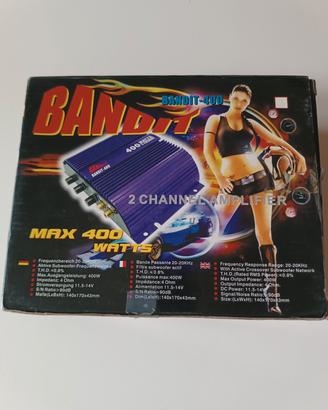 amplificatore bandit 400 2 canali per auto 