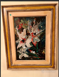 RARITA':GIANDANTEpregiatoDIPINTOolio"FIORI"XX°sec.