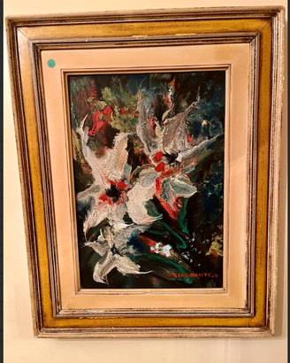 RARITA':GIANDANTEpregiatoDIPINTOolio"FIORI"XX°sec.