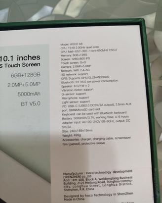 Tablet Hoco 10.1 pollici