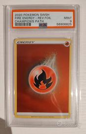 Pokemon PSA 9 Energia fuoco Champions Path reverse