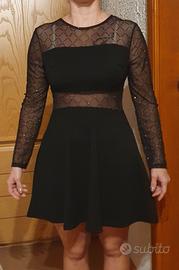 Abito maniche trasparenti