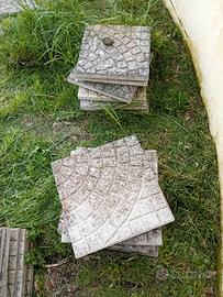 Mattonella a ventaglio in cemento per esterno