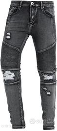 Liquor N Poker SKINNY DISTRESSED BIKER skinny jean
