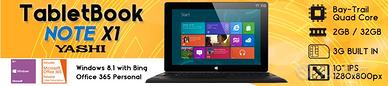 TabletBook YASHI NOTE X1 , 10 pollici con 3G e GPS