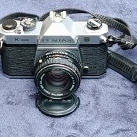 Fotocamera reflex analogica Pentax K1000 e obiett.