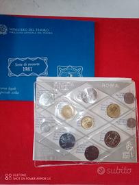 Serie monete Italia 1981 con argento 