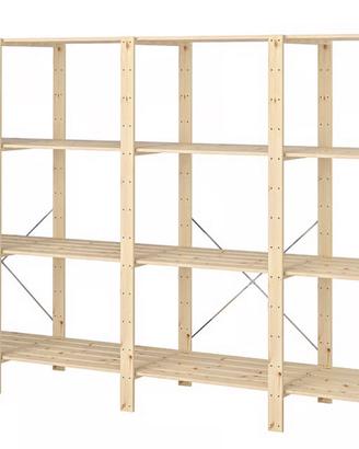 Scaffale Ikea Hejne legno pino 4sesioni 307x50x171