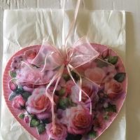 Cuore in feltro rosa