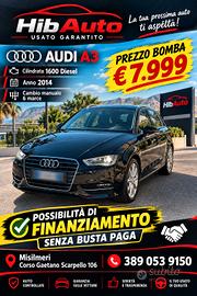 AUDI A3 CILINDRATA 1600 DIESEL ANNO 2014 
