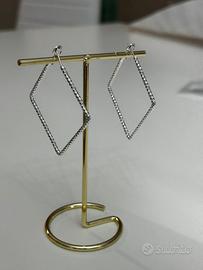 Orecchini cerchi square argento 925