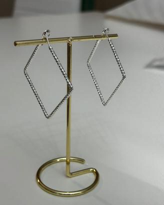 Orecchini cerchi square argento 925