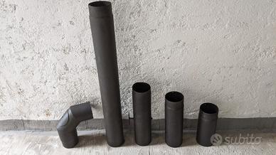 Tubi stufa legna 120 pesanti acciaio nero 