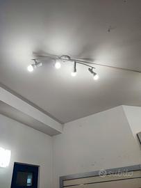 plafoniera a 4 faretti per lampadine e27