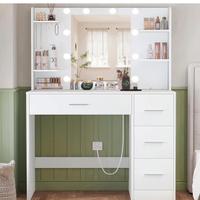 Toeletta trucco con specchio led
