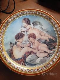 piatto porcellana con perfilo di francois boucher