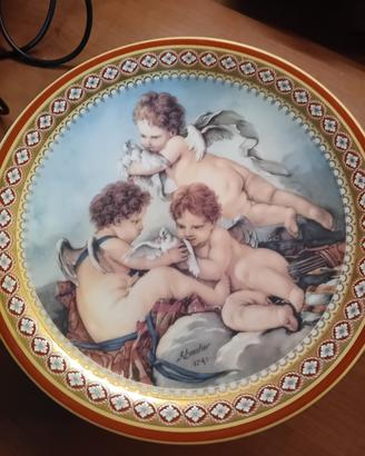 piatto porcellana con perfilo di francois boucher