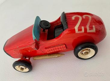 Auto Corsa Legno Germania Anni 80 Vintage car 25cm