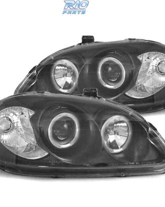 FARI HONDA CIVIC 96-98 ANGEL EYES FONDO NERO