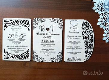Inviti partecipazioni matrimonio battesimo 