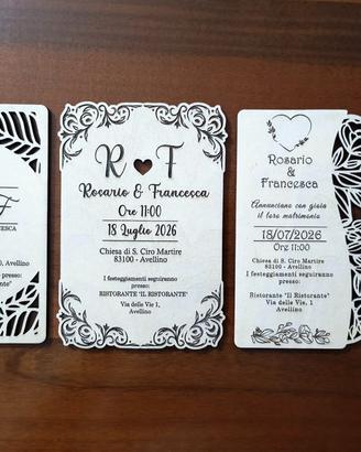 Inviti partecipazioni matrimonio battesimo 