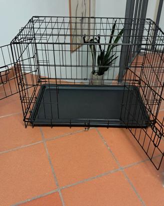 Trasportino cuccia gabbia pieghevole per cani