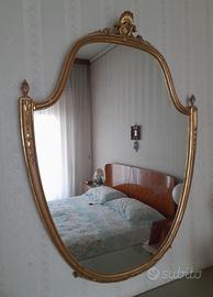 Specchiera foglia oro vintage anni '60