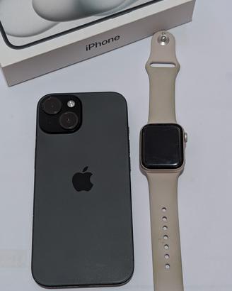iPhone 15 256gb + Apple Watch 