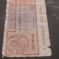 100 lire di carta 