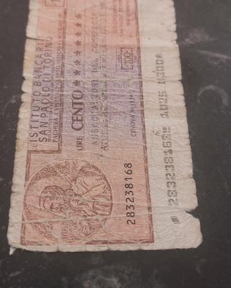 100 lire di carta 