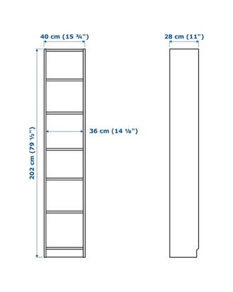 2 Librerie BILLY Ikea 40x202 cm