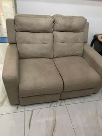Divano 2 posti recliner elettrico con copridivano