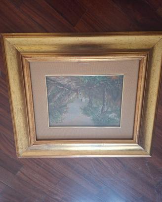 Dipinto incorniciato firmato con autentica 