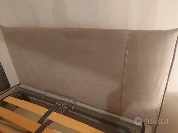Letto contenitore 1piazza/mezza in tessuto