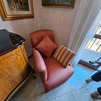 Poltrona imbottita vintage anni ’70 in tessuto