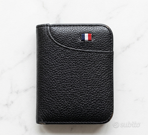Portafoglio uomo slim nero nuovo porta carte