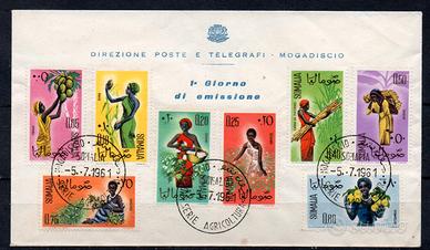 SOMALIA 1961 Produzioni agricole e Costumi