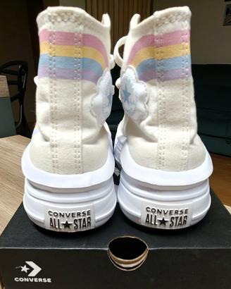 Converse All Star Move platform arcobaleno tg.35