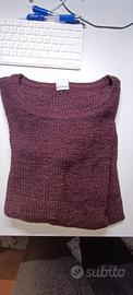 Maglione Donna in Maglia Bordeaux / Prugna – Stile