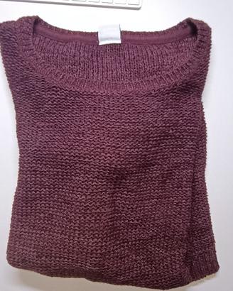Maglione Donna in Maglia Bordeaux / Prugna – Stile