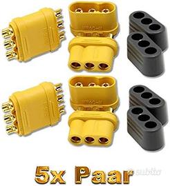 Set 5 Paia Connettori MR60 Maschio/Femmina RC
